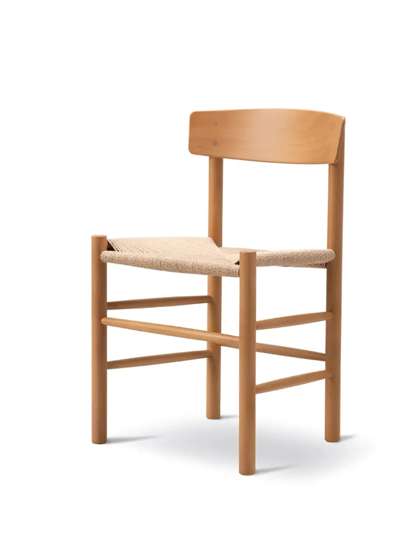 Fredericia Furniture J39 Folkestolen, heritage red af Børge Mogensen> Spisebordsstole