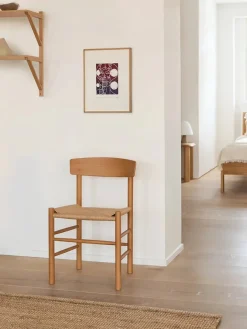 Fredericia Furniture J39 Folkestolen, Khaki grøn af Børge Mogensen><noscript><img width=