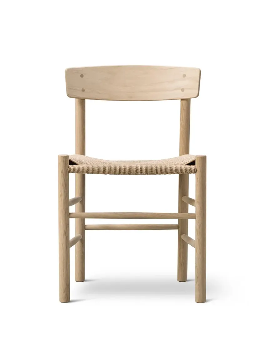 Fredericia Furniture J39 Folkestolen, lys olieret eg af Børge Mogensen> Spisebordsstole