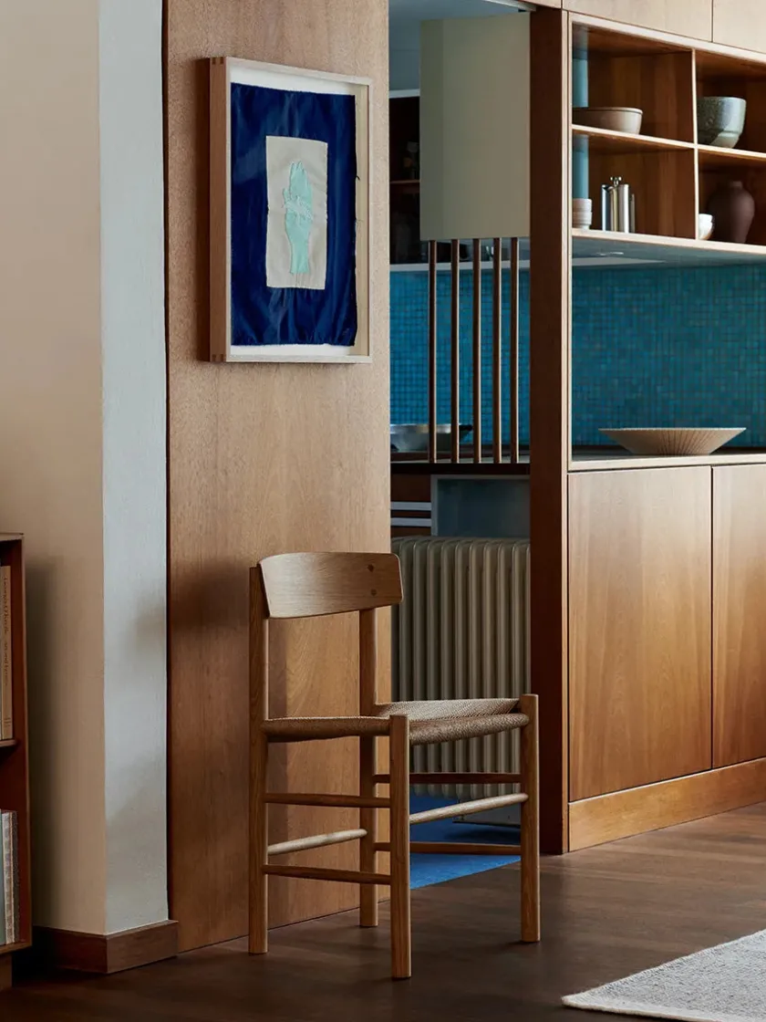 Fredericia Furniture J39 Folkestolen, sæbebehandlet eg af Børge Mogensen> Spisebordsstole