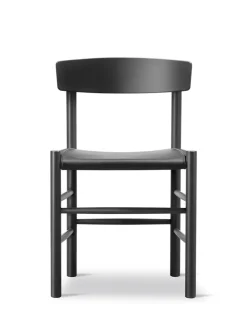 Fredericia Furniture J39 Folkestolen Sædepolstret, Cognac Læder af Børge Mogensen><noscript><img width=
