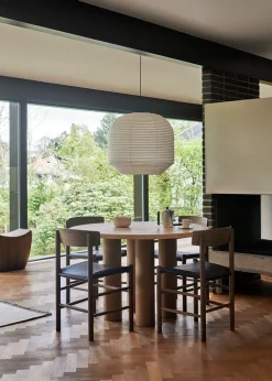 Fredericia Furniture J39 Folkestolen Sædepolstret, Cognac Læder af Børge Mogensen><noscript><img width=
