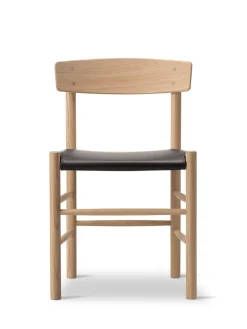 Fredericia Furniture J39 Folkestolen Sædepolstret, Natur Canvas af Børge Mogensen><noscript><img width=