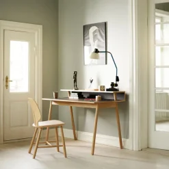 FDB Møbler J67 spisebordsstol, lakeret eg fra><noscript><img width=