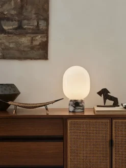Audo Copenhagen JWDA Table Lamp, red travertine stone fra><noscript><img width=