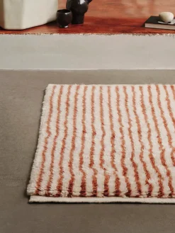 Ferm Living Kami Knotted Rug, red brown fra><noscript><img width=