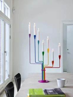 Piet Hein Karlsvognen Table Lysestage, regnbue fra> Lysestager