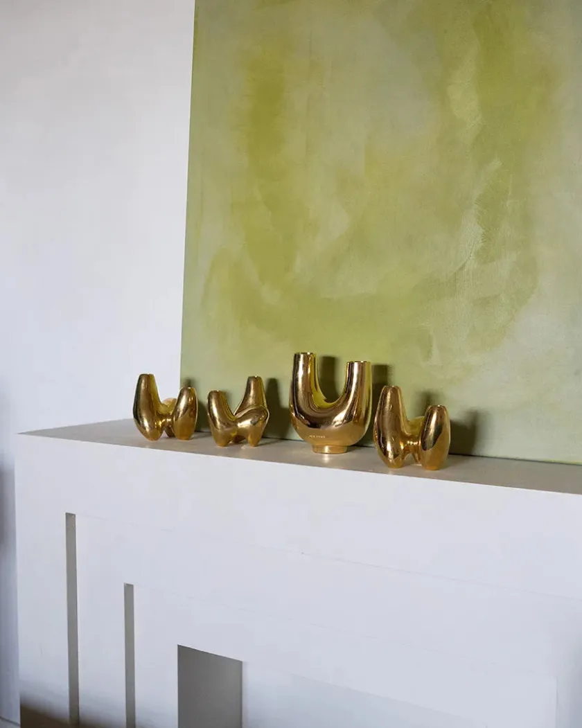 Hein Studio Kazumi StudioVase, gold fra Hein> Vaser