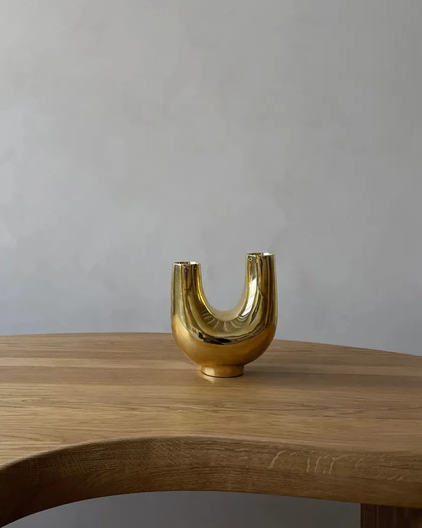 Hein Studio Kazumi StudioVase, gold fra Hein> Vaser