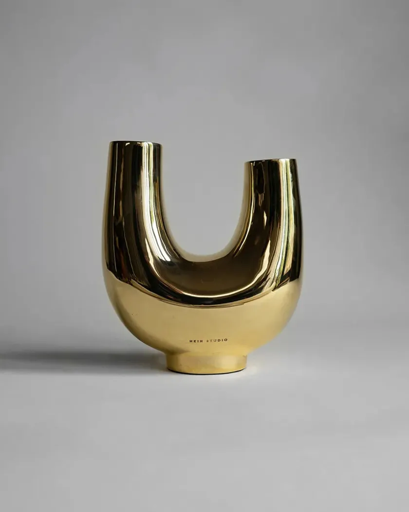 Hein Studio Kazumi StudioVase, gold fra Hein> Vaser