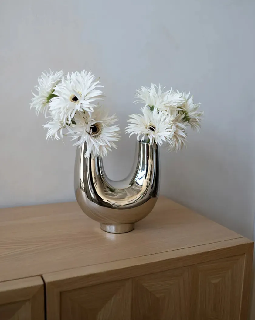 Hein Studio Kazumi Vase, silver fra> Vaser