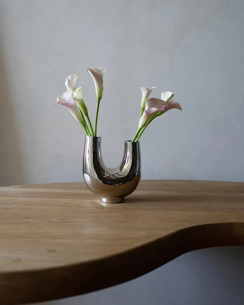 Hein Studio Kazumi Vase, silver fra> Vaser