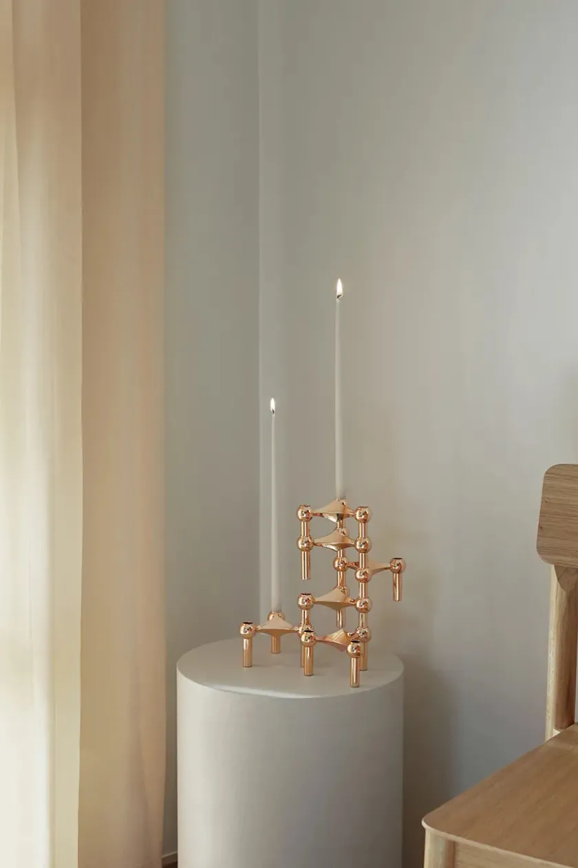 STOFF Nagel Kertelys til Nagel Lysestage, ginger fra> Stearinlys|Lysestager
