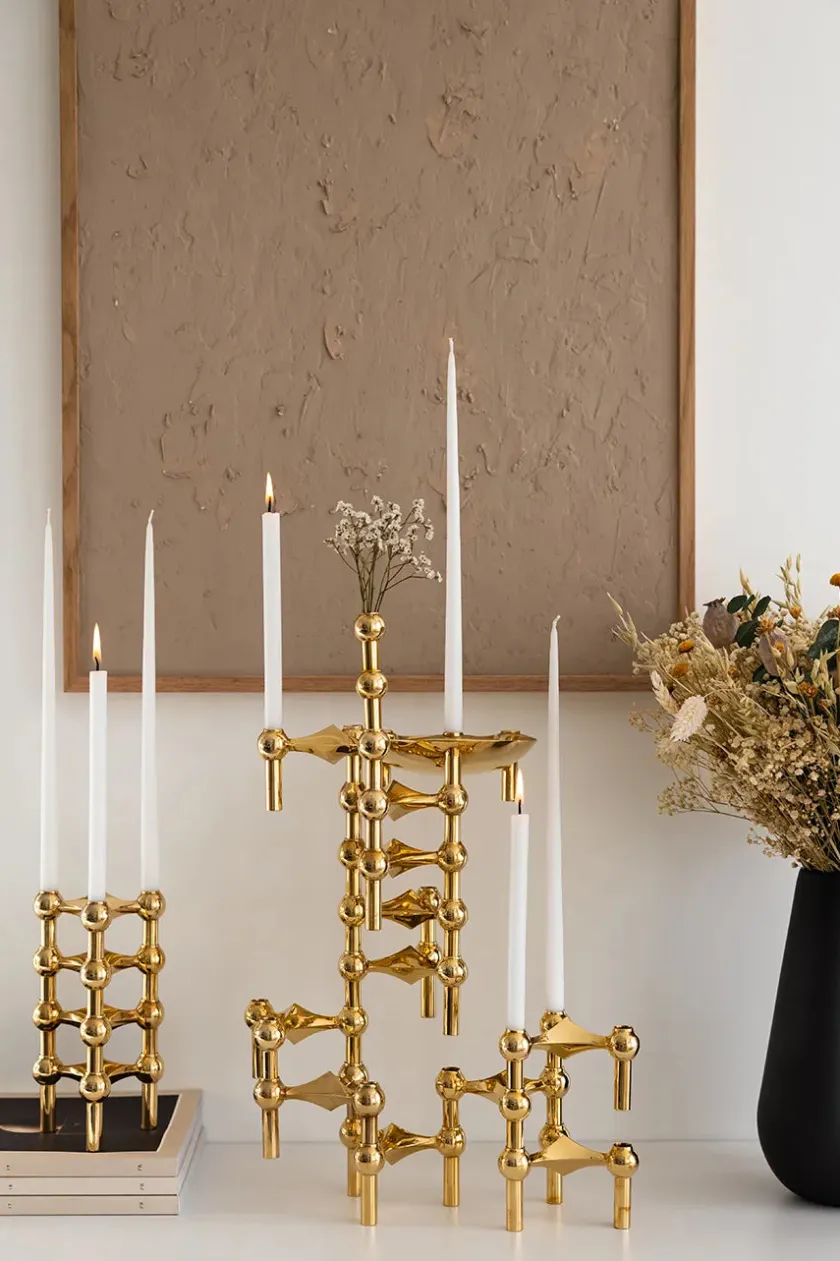 STOFF Nagel Kertelys til Nagel Lysestage, ginger fra> Stearinlys|Lysestager