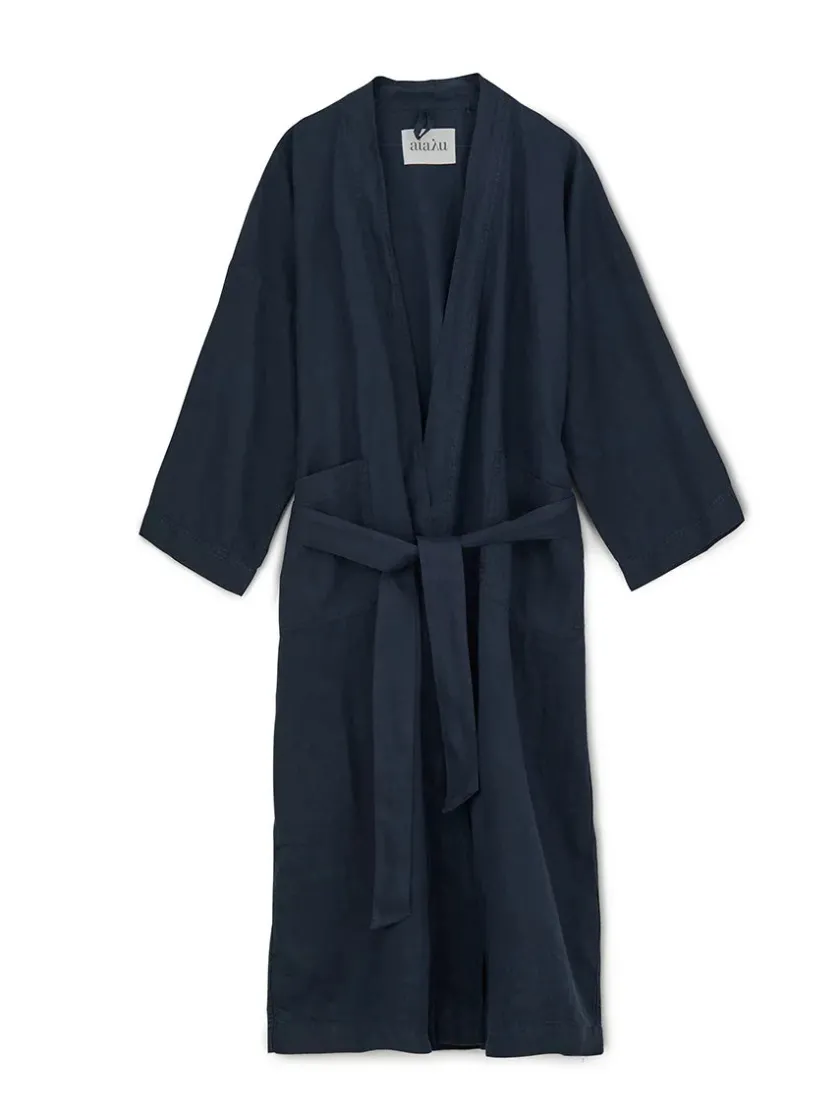 Aiayu Kimono Linen, navy fra> Gaver Til Hende|Tøj