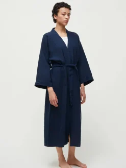 Aiayu Kimono Linen, navy fra> Gaver Til Hende|Tøj