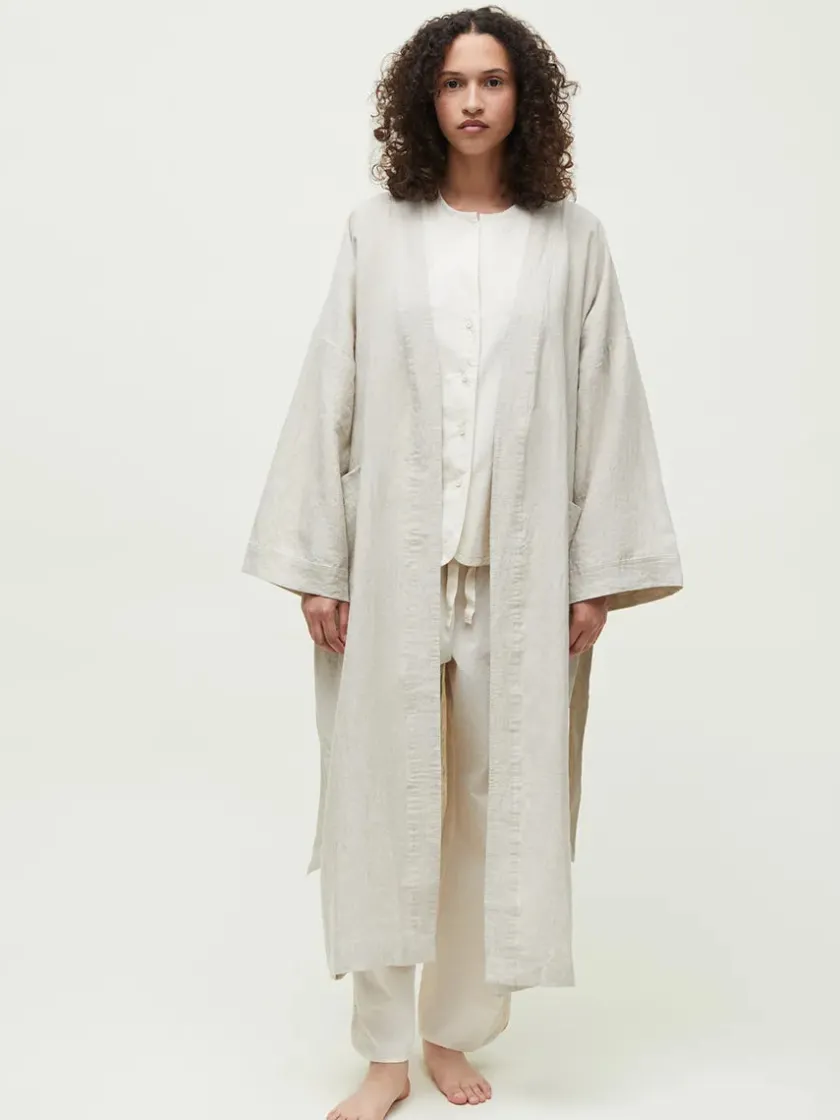 Aiayu Kimono Linen, navy fra> Gaver Til Hende|Tøj