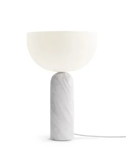 New Works Kizu Bordlampe Large, White Marble fra> Spots