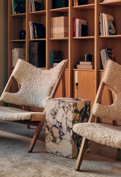 Audo Copenhagen Knitting Lounge Chair, Sheepskin fra><noscript><img width=