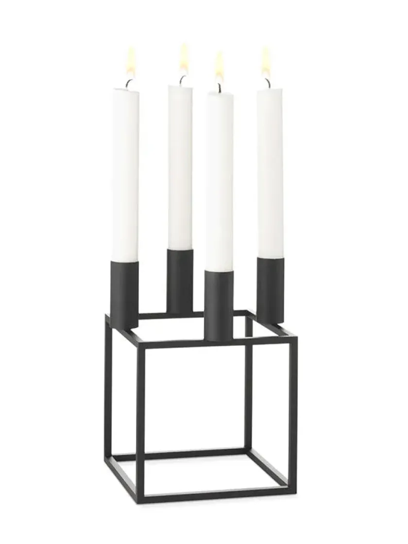 Audo Copenhagen Kubus 4 Lysestage, bruneret kobber fra> Adventsstager|Lysestager