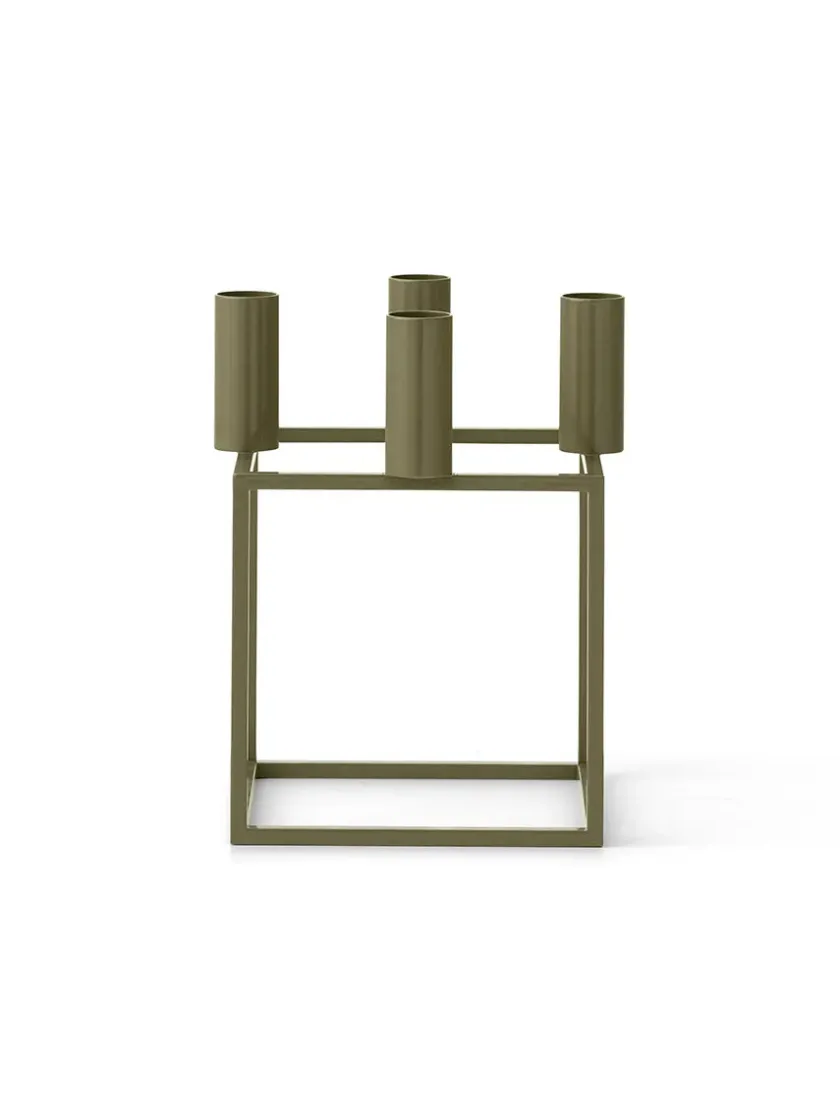 Audo Copenhagen Kubus 4 Lysestage, olive fra> Adventsstager|Lysestager