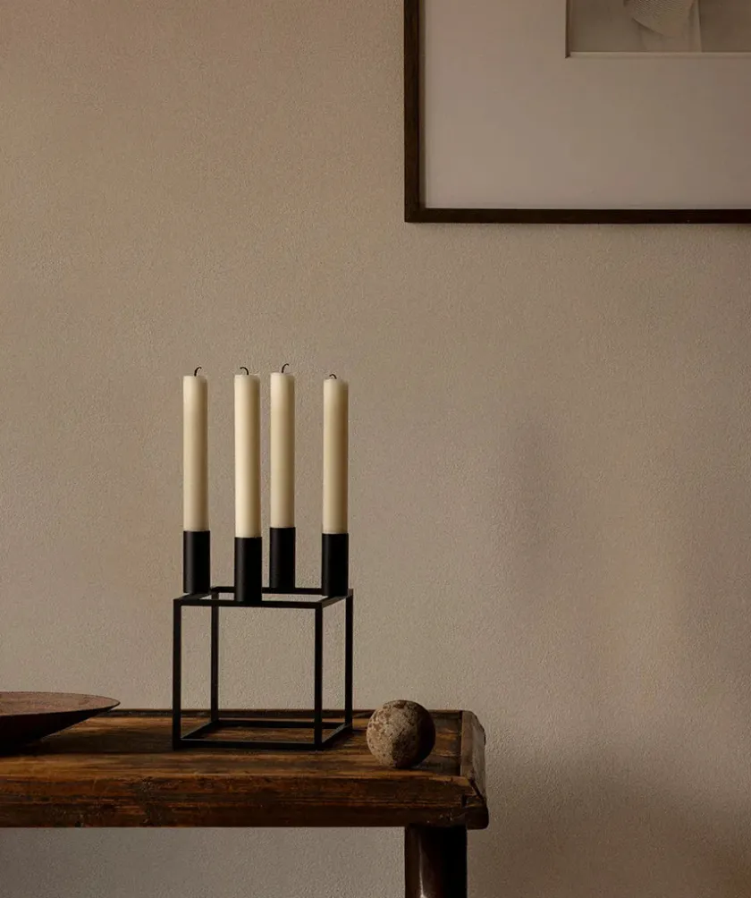 Audo Copenhagen Kubus 4 Lysestage, sort fra> Adventsstager|Lysestager