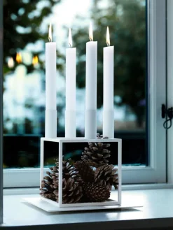 Audo Copenhagen Kubus 4 Lysestage, sort fra><noscript><img width=