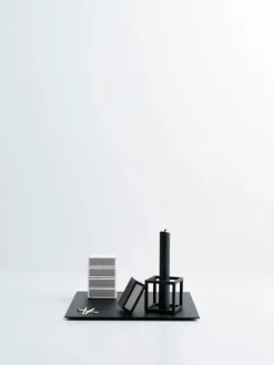 Audo Copenhagen Kubus 1 Lysestage, sort fra><noscript><img width=