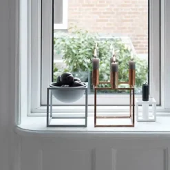 Audo Copenhagen Kubus 1 Lysestage, sort fra><noscript><img width=