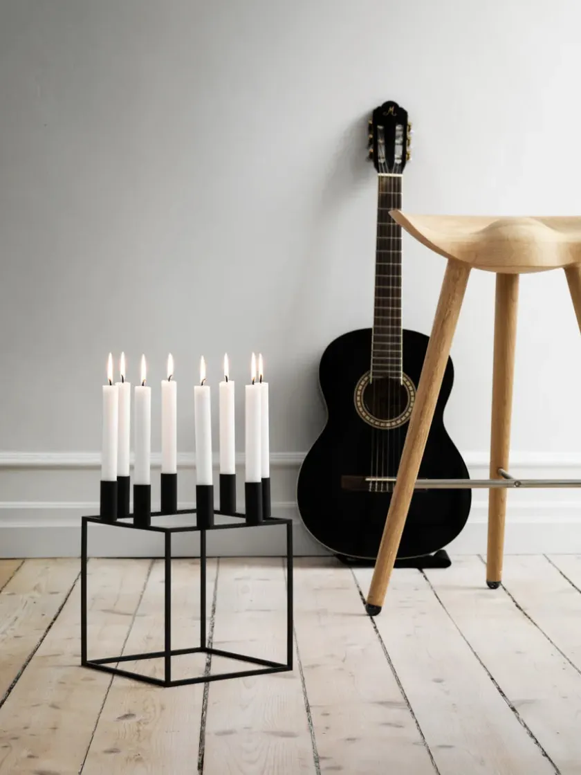 Audo Copenhagen Kubus 8 Lysestage, sort fra> Lysestager