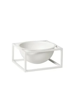 Audo Copenhagen Kubus Bowl Centerpiece Small, hvid fra> Service