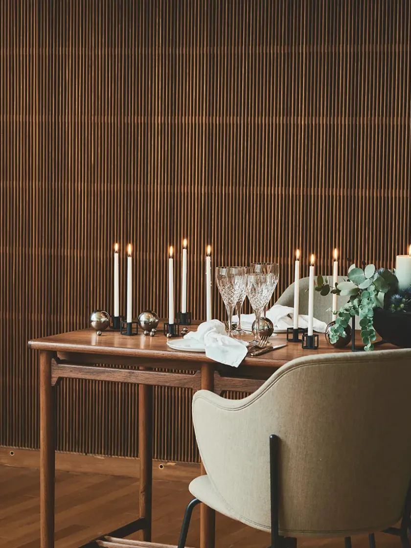 Audo Copenhagen Kubus Micro lysestager, sort fra> Lysestager