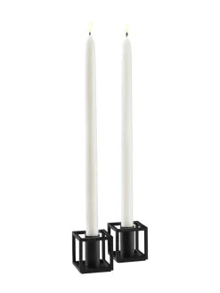 Audo Copenhagen Kubus Micro lysestager, sort fra><noscript><img width=