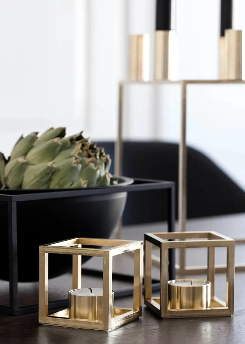 Audo Copenhagen Kubus T Lysestage, sort fra> Lysestager