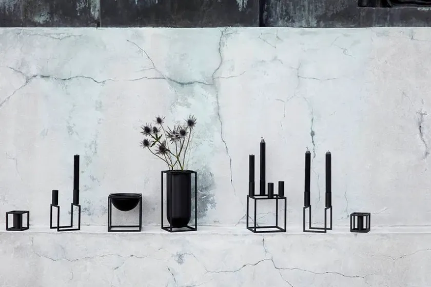 Audo Copenhagen Kubus Vase Lolo, sort fra> Vaser