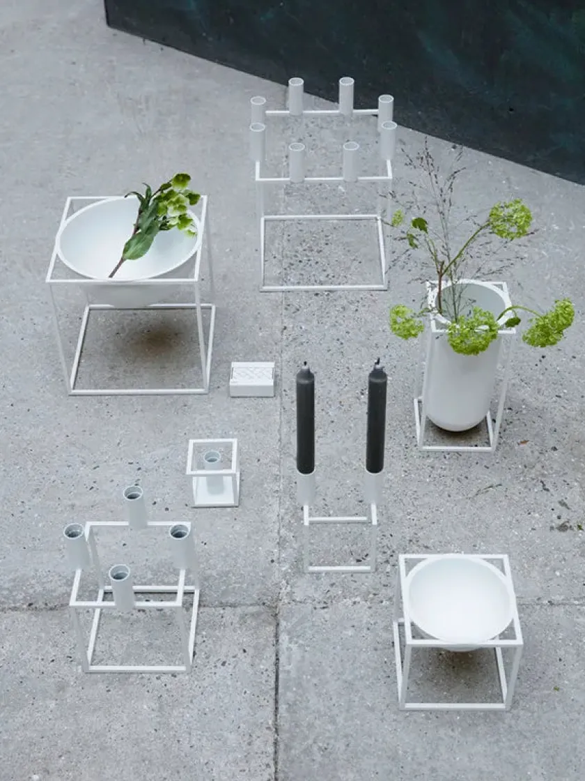 Audo Copenhagen Kubus Vase Lolo, sort fra> Vaser