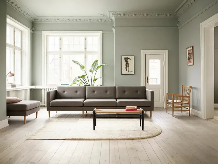 FDB Møbler L42 Firhøj Sofa 3-Personers, beige fra> Sofaer