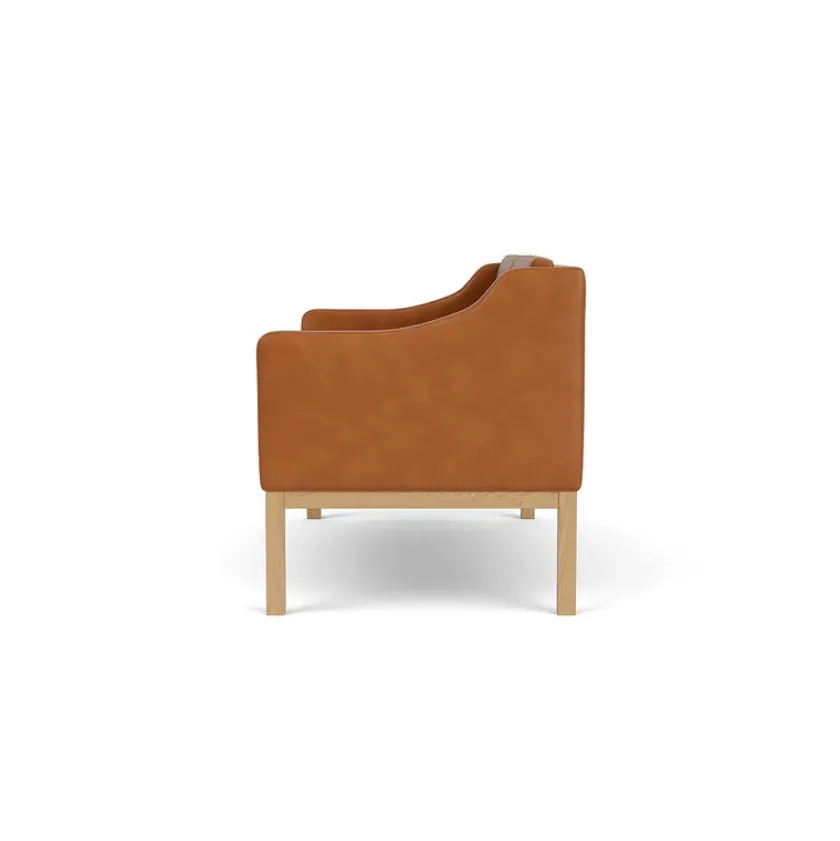 FDB Møbler L45 MK154 2 pers. sofa, beige tekstil af Mogens Koch> Sofaer