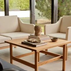 FDB Møbler L45 MK154 2 pers. sofa, beige tekstil af Mogens Koch><noscript><img width=