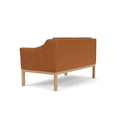 FDB Møbler L45 MK154 2 pers. sofa, cognac læder af Mogens Koch><noscript><img width=