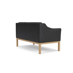 FDB Møbler L45 MK154 2 pers. sofa, sort læder af Mogens Koch><noscript><img width=