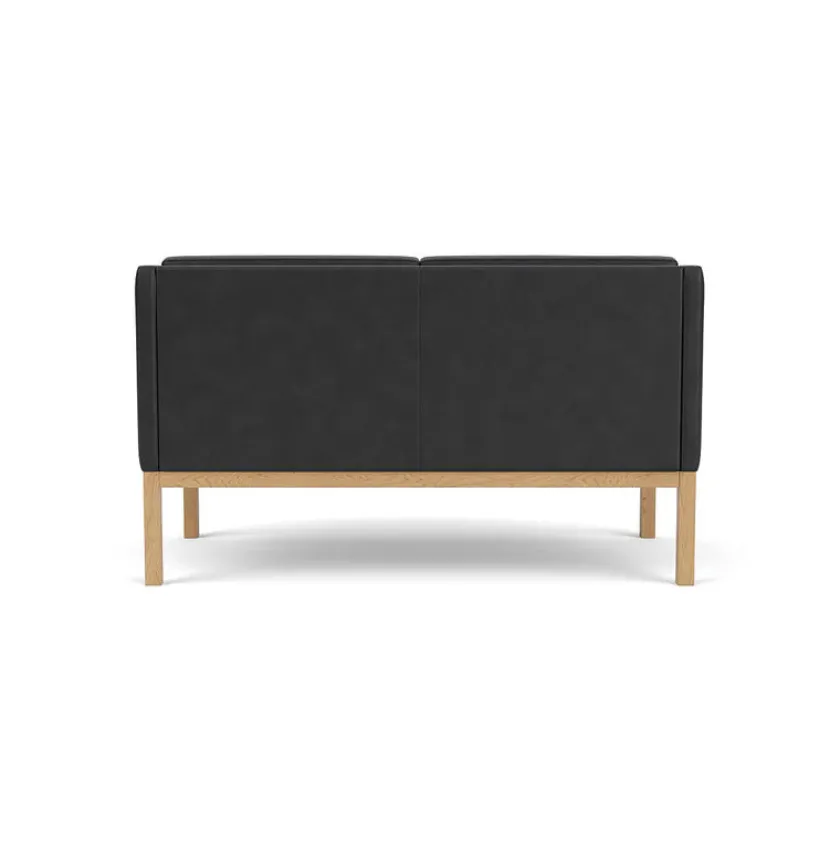 FDB Møbler L45 MK154 2 pers. sofa, sort læder af Mogens Koch> Sofaer