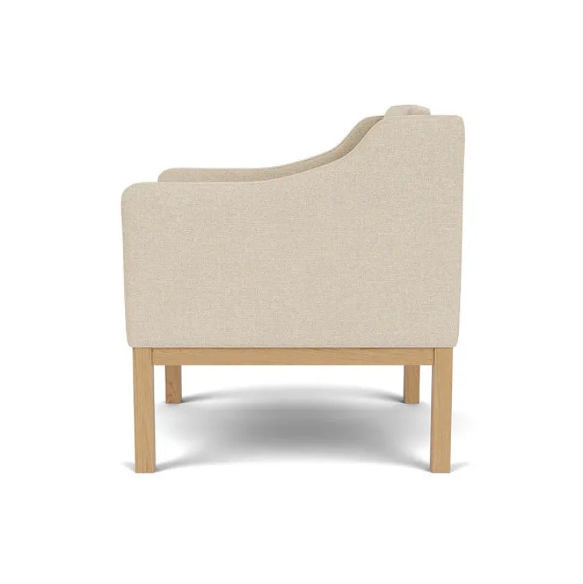 FDB Møbler L46 MK155 lænestol, beige tekstil af Mogens Koch> Lænestole