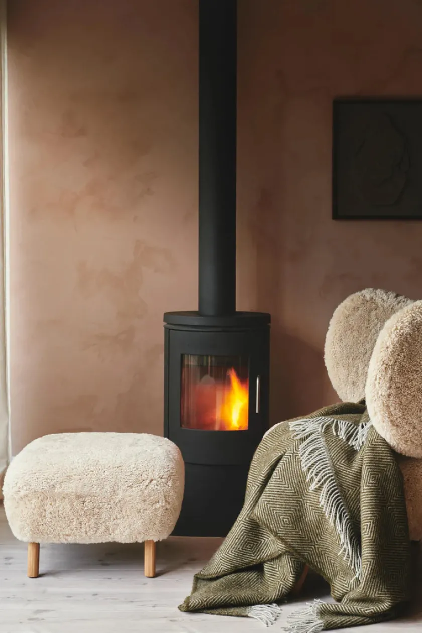 Silkeborg Uldspinderi Livø Plaid, rosewood fra> Puder Og Plaider