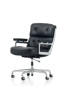 Vitra Lobby Chair ES 104 kontorstol, sort læder fra> Kontorstole
