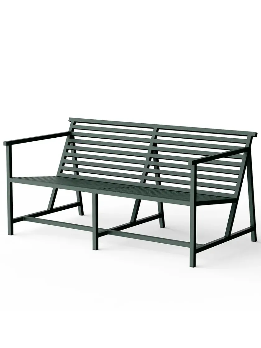 Nine Lounge Bench, grøn fra 19 Outdoors> Havebænke