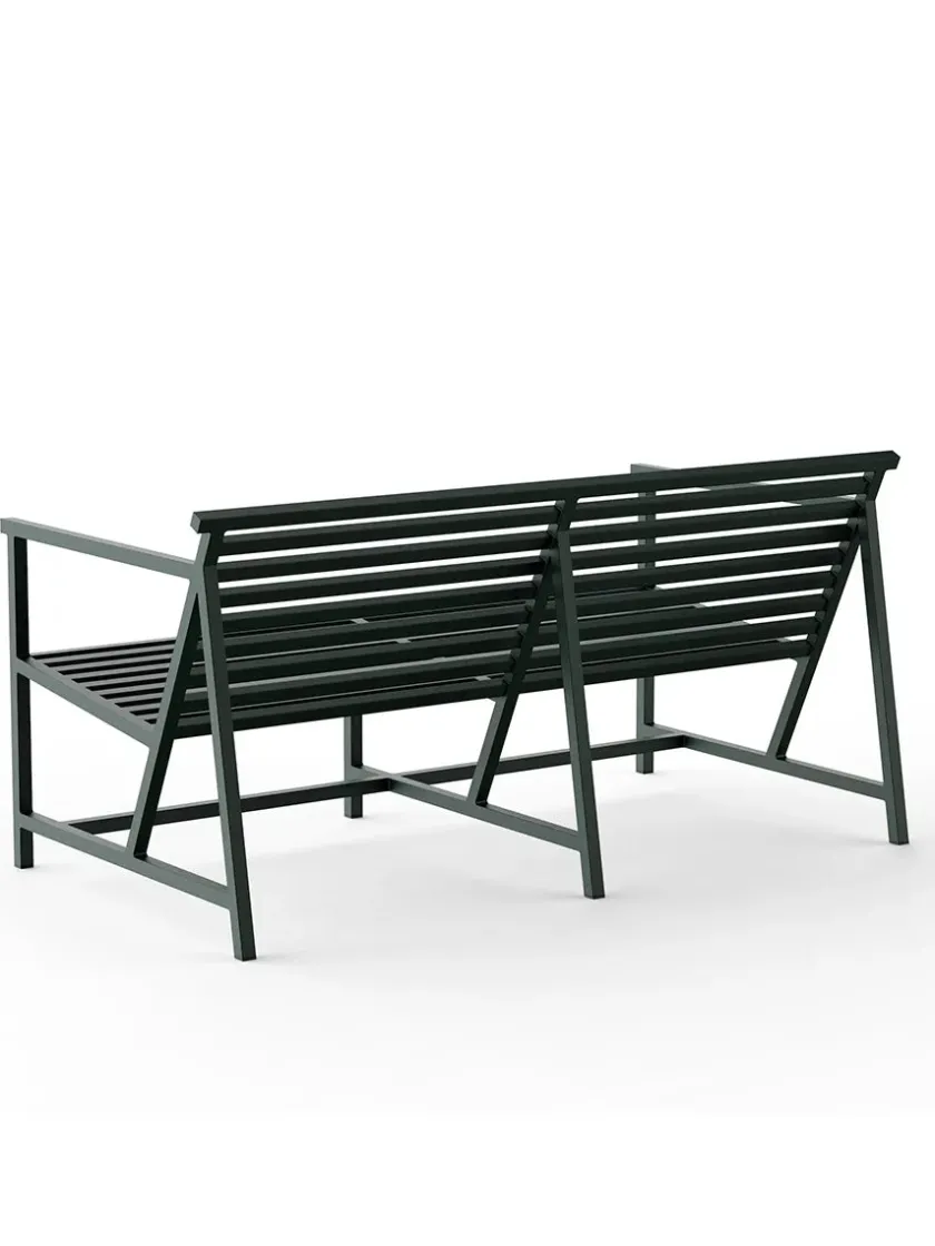 Nine Lounge Bench, grøn fra 19 Outdoors> Havebænke