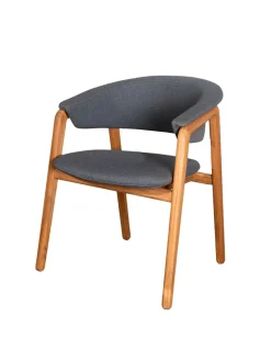 Cane-line Luna Stol, teak/grey fra> Havestole