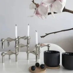 STOFF Nagel Lys i hvid til Nagel lysestage><noscript><img width=