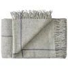 Silkeborg Uldspinderi Mandø Plaid, light grey fra> Puder Og Plaider